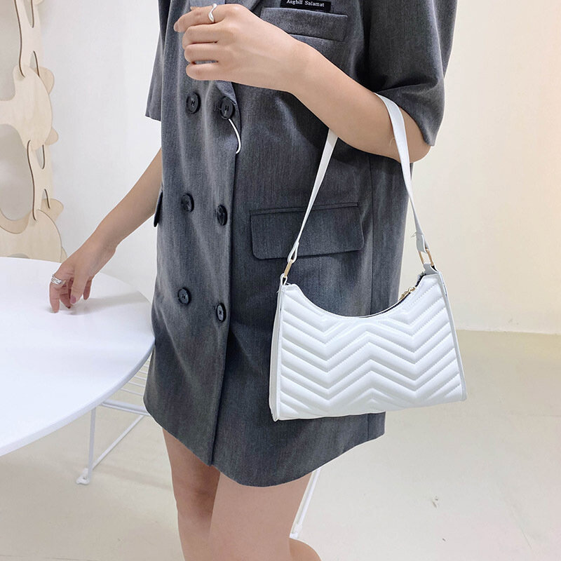 Designer Fashion Ruched Crossbody Bag PU Waterproof Ladies Purses Girl Pure Color Square Purses and Handbags
