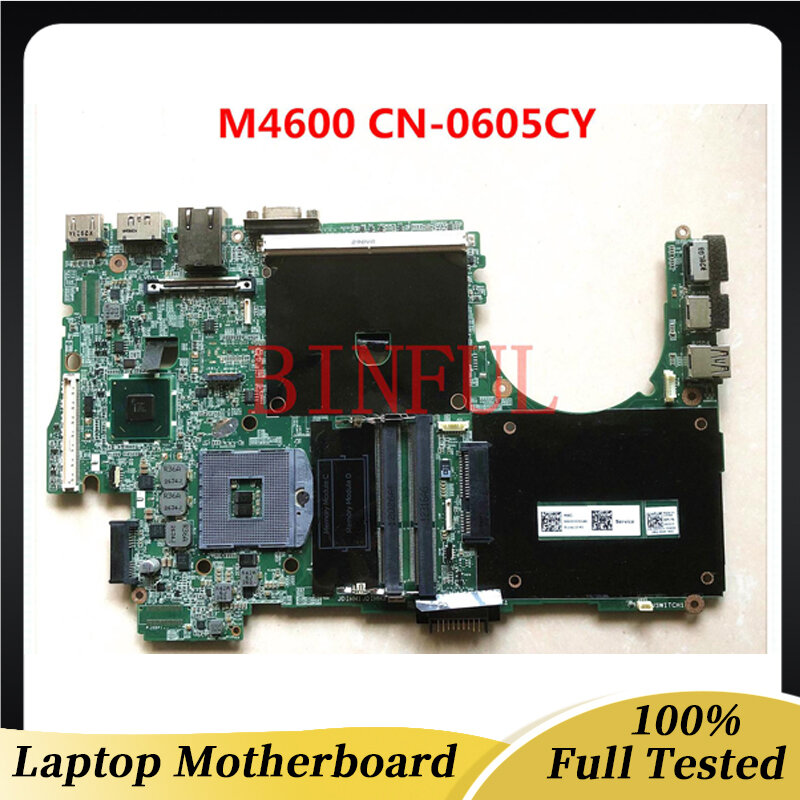 CN-0605CY 605CY 605CY 무료 배송 고품질 메인 보드 DELL M4600 노트북 마더 보드 QM67 DDR3 100% 전체 작동