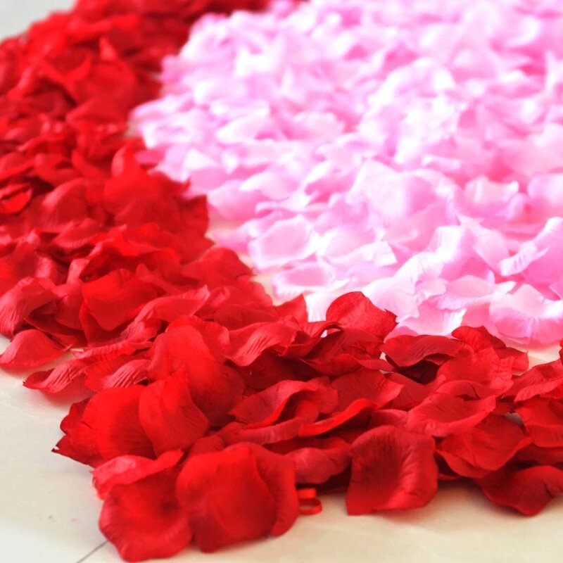 Pétalos de rosa artificiales de 300 piezas para boda, flores hechas a mano, decoración de pétalos, accesorios para fiesta de San Valentín