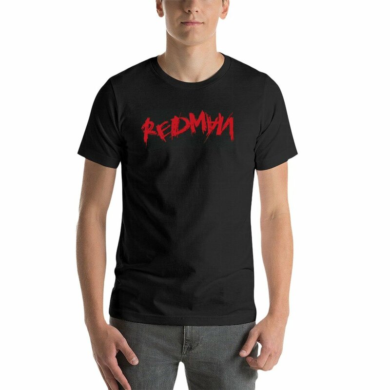 REDMAN-T-shirt de secagem rápida com logotipo personalizado para homens, camiseta de manga curta, camisas de treino, novo