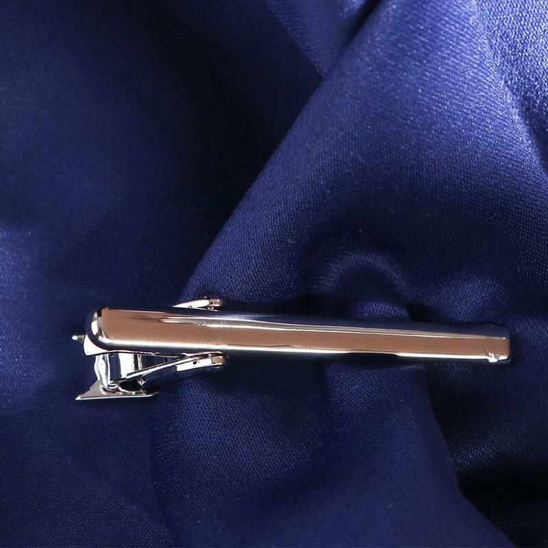 Jimat kreatif hadiah logam perak untuk pria bentuk kunci dasi pernikahan klip dasi Pin kacamata bentuk perhiasan