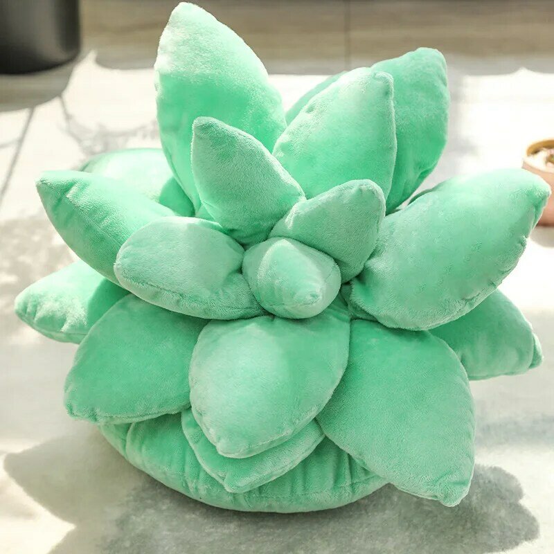 New 25/45cm Lifelike Succulent Plants Plush Stuffed Toys Soft Doll Creative Potted Flowers Pillow Chair Cushion for Kids Gift