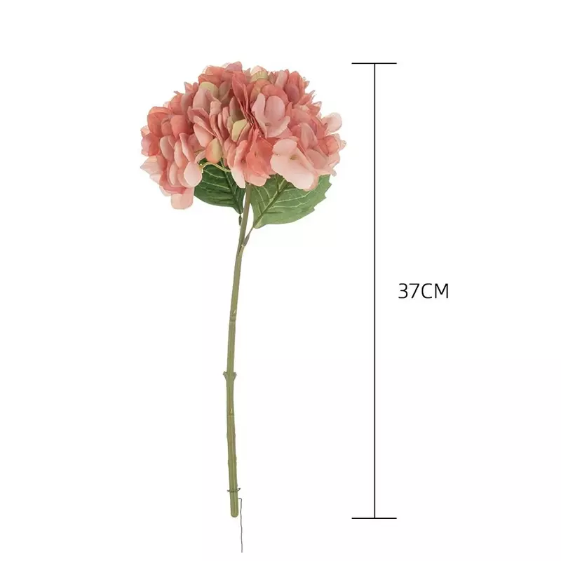 37ซม.Mini ไฮเดรนเยียประดิษฐ์ดอกไม้สาขาเดียวไฮเดรนเยียตกแต่งแต่งงาน Bouquet Rose Wall ปลอมดอกไม้บ้าน Decor