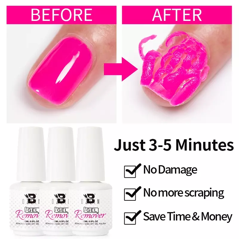 BOZLIN 15ml Magic Fast Nail Gel Remover smalto per unghie Clean UV Degreasr per Manicure Layer Nail Art vernice Gel Semi-permanente