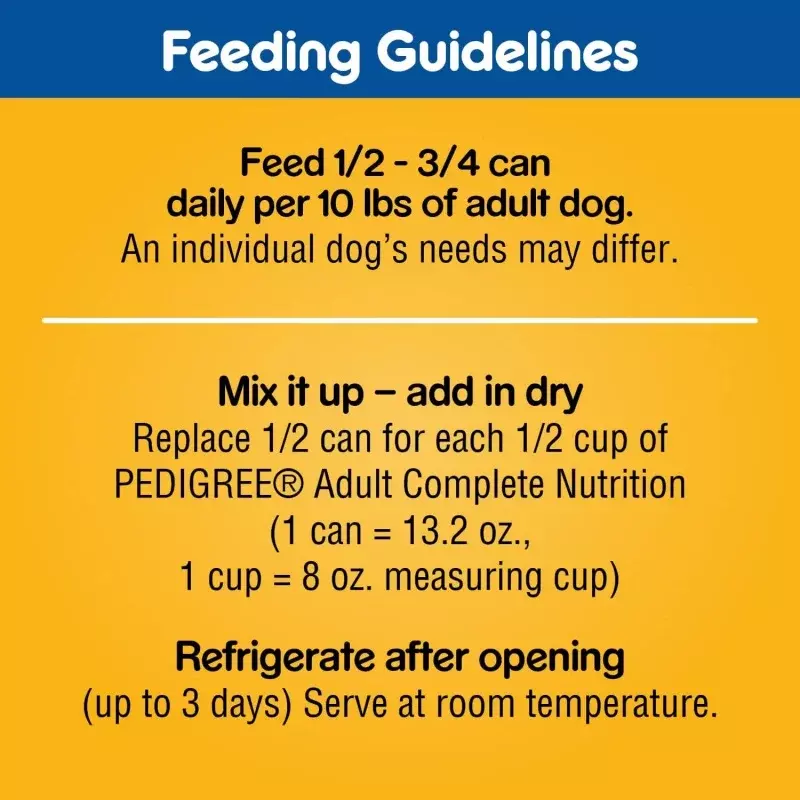 La scelta del Pedigree taglia il pacchetto di varietà di cibo umido per cani, lattine da 13.2 once (confezione da 12)