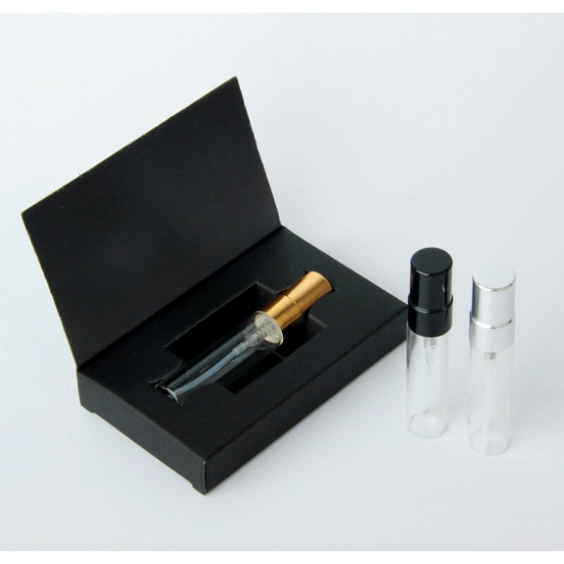 Caja de papel de cartón ecológica para Mini botella de Perfume, producto personalizado, venta, embalaje exterior, 3ml, 5ml, 10ml