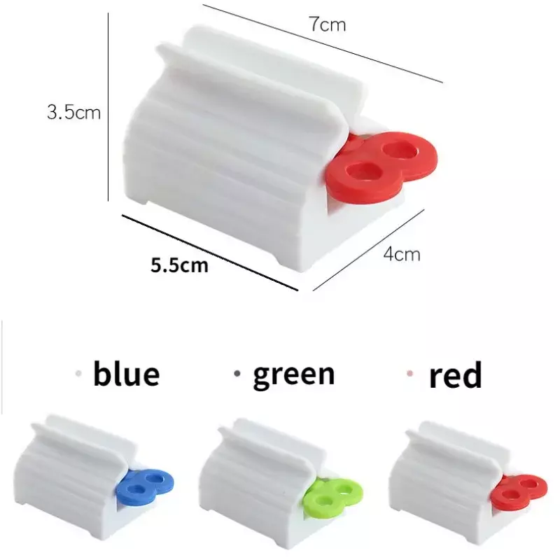 3pcs Toothpaste Squeezer Rolling Tube Toothpaste Seat Holder Stand Rotate Facial Cleanser Squeezing Dispenser Bathroom