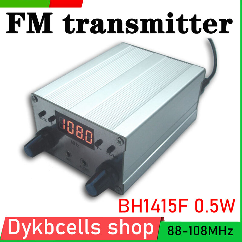 88-108MHZ BH1415F 0.5W Transmitte FM LED Digital estéreo sinal de áudio ou microfone FM Radio Transmitter board W volume control