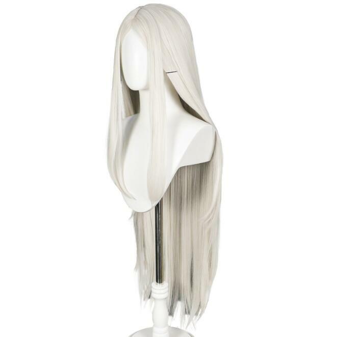 Peruka do Cosplay Yingying gra peruka z włókna syntetycznego Naraka Bladepoint Cosplay białe długie włosy