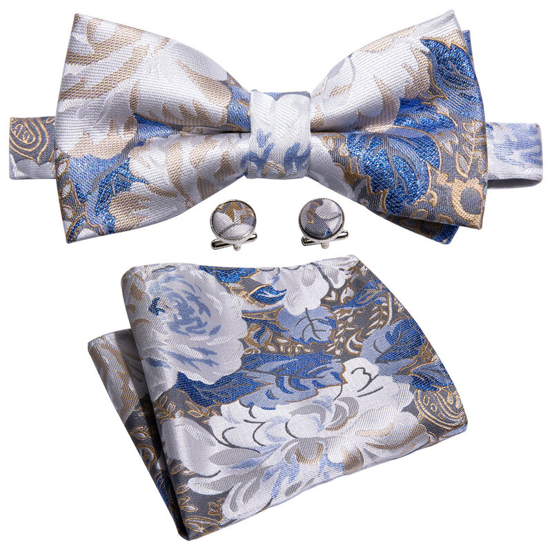 男性用の蝶ネクタイ,青いリボン,ジャカードコード,ポケット付き,コード,蝶の形,結婚式の装飾