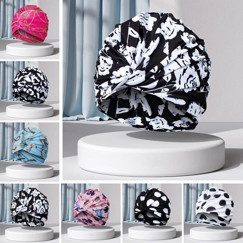 Swim Pool Hat  Useful Comfortable Polyester  Knotted Design Women Swimming Pool Beanie Hat for Summer