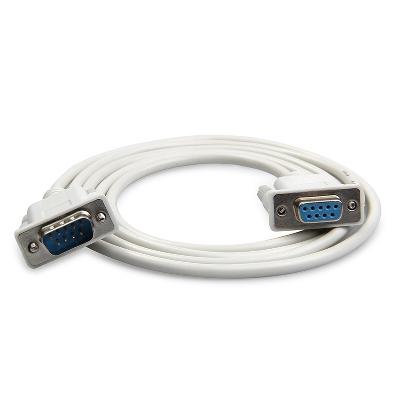 Kabel Seri DB9 9 Pin Kabel Seri RS232 Kabel Ekstensi Konverter PC Pria Ke Wanita Kabel Adaptor 9Pin 1.5M/3M