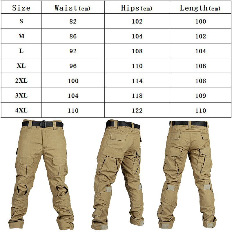 Pantalones Cargo tácticos para hombre, pantalones Cargo militares multifuncionales, pantalones de trabajo de combate de caza, pantalones casuales para senderismo al aire libre