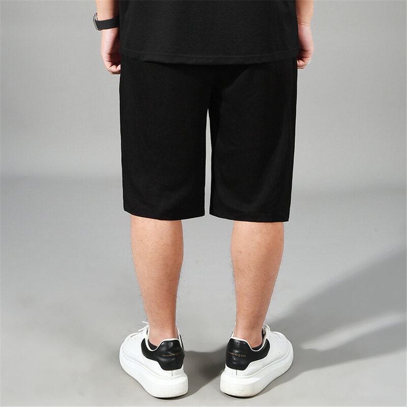 Calça curta casual de corrida masculina com elástico na cintura, moda masculina, shorts de verão, plus size, 11XL, 11XL