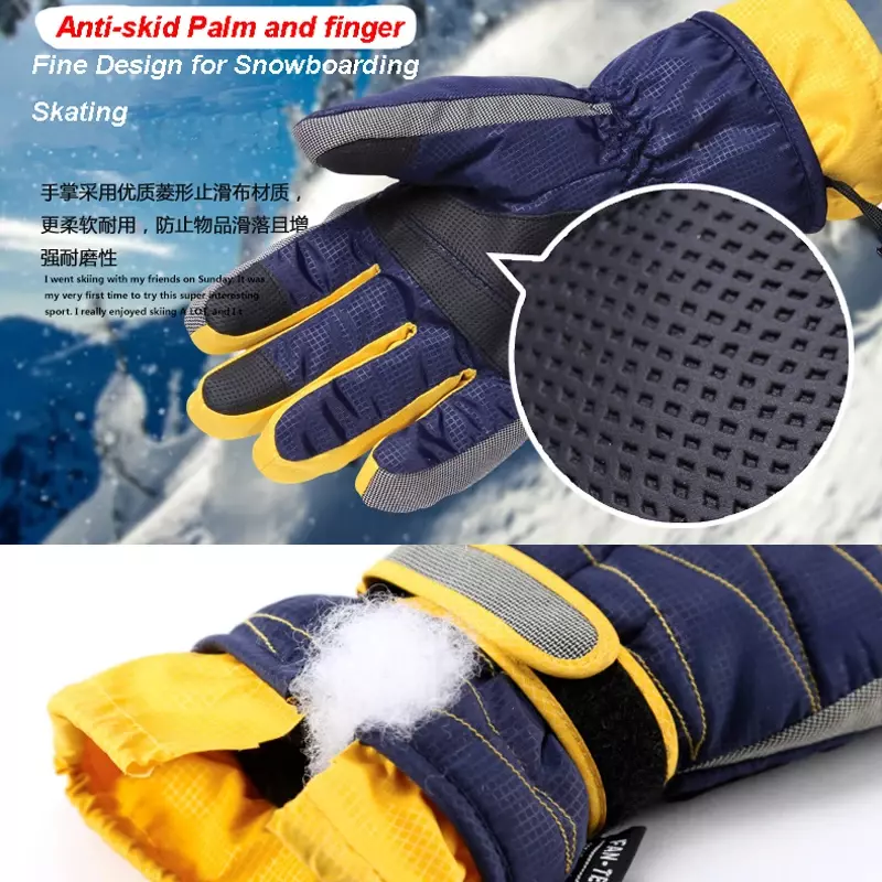 2024 зимние теплые горные сноубордические лыжные перчатки для мужчин и женщин холодный Снег Женский Водонепроницаемый снегоход Handschoemen Air + 5002