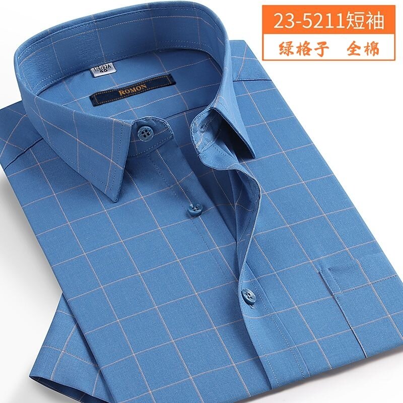 9xl 8xl hemden für männer 100% baumwolle mode männlich plaid formal casual männer hemd kurzarm super groß plus größe M-9XL