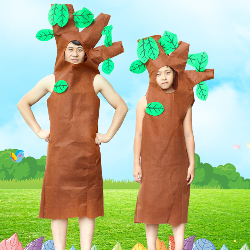 Tree role-playing costume, parent-child activity plant performance set, little boy stage play performance