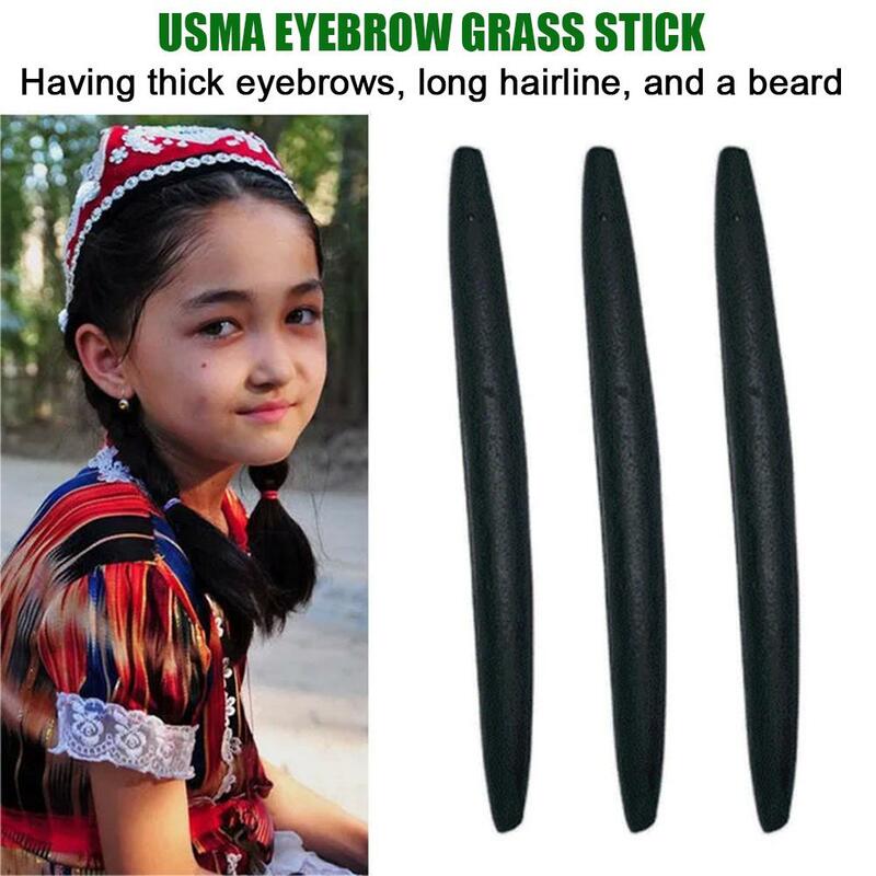 Usma Grass Powder Growth Hairline Powder, Usman Hair Mascara, Grosso para o crescimento da sobrancelha, Promover o crescimento do cabelo preto, Q6E4