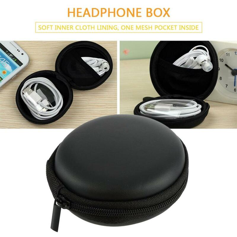 1 Buah Kotak Tas Keras Pembawa Penyimpanan Casing Tahan Lama untuk Earphone Headphone Earbud Kartu Memori untuk Perjalanan Mudah