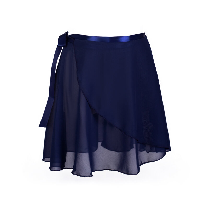 Шифоновая юбка для взрослых, Женская гимнастическая юбка с завязками, тренировочные балетные юбки, юбки для балета и танцев