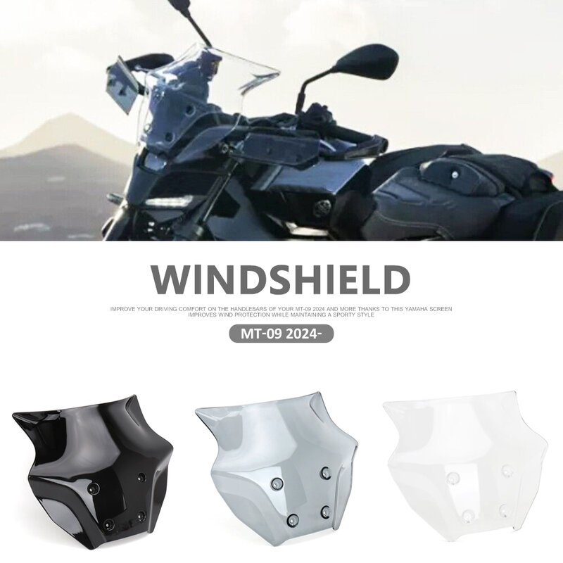 New Motorcycle Accessories Windshield Wind Deflector Windscreen Fairing For YAMAHA MT-09 MT09 MT 09 mt09 2024