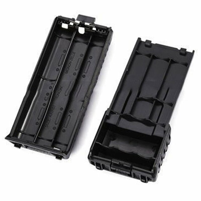 Black Extended 6x AA Battery Case Pack Shell For BaoFeng UV5R UV5RE Walkie Talkie Plus Extended Battery Box Shell
