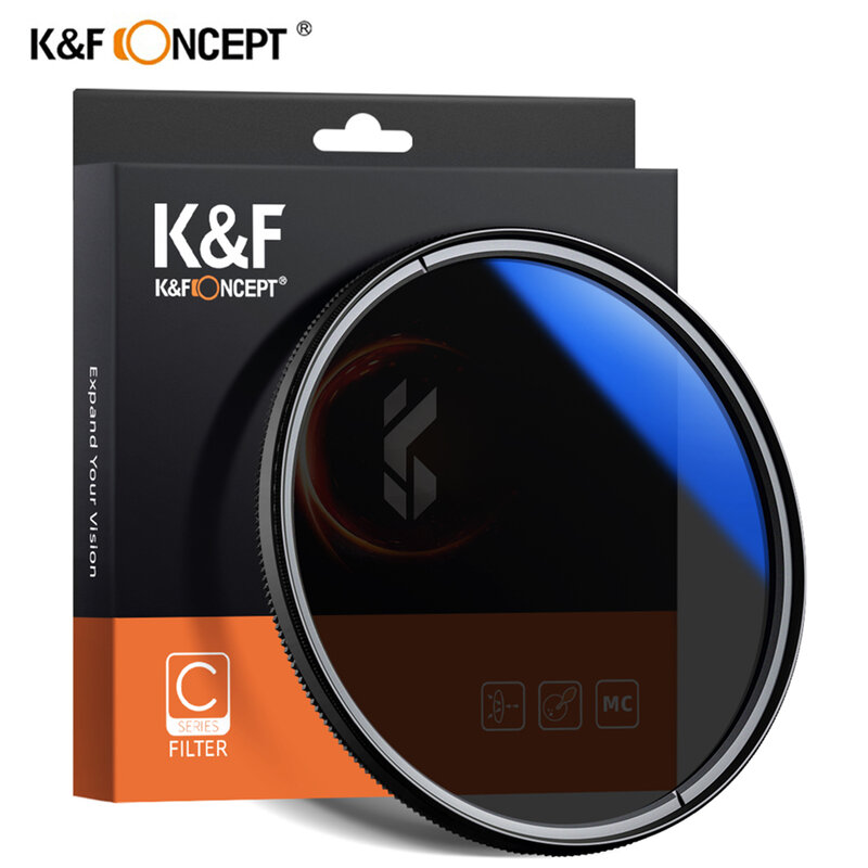 K & f concplフィルター,超スリム,マルチコーティングされた円形ライフルカメラ,レンズフィルター,49mm,52mm,58mm,67mm,72mm,77mm