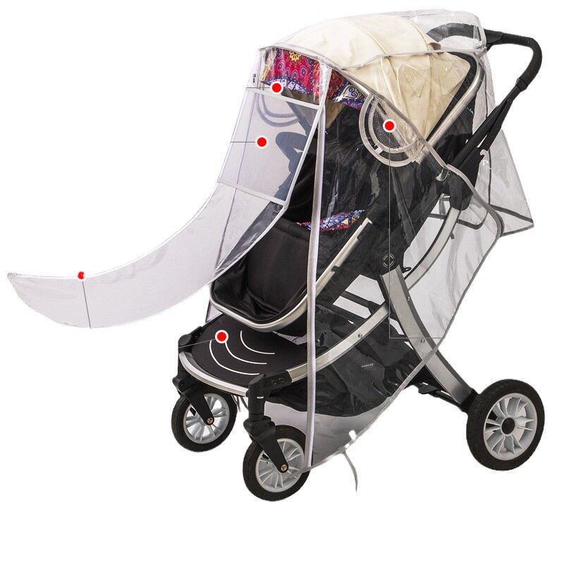 유모차 레인 커버, 범용 유모차 앞 유리, 방우, 아늑한 아기 산책 레인 코트 커버