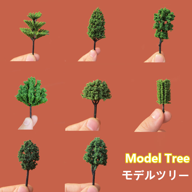50 sztuk 3-5cm drzewa modele krajobraz pociąg kolejowy układ Dioramas Handmade Diy piaskownica stołowa Decor darmowa wysyłka