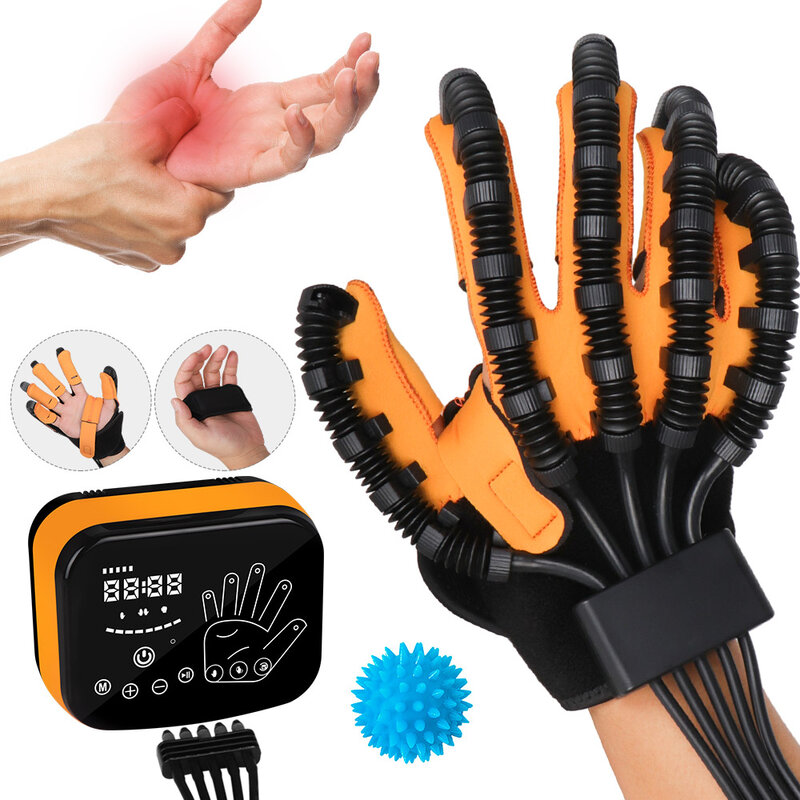 Nuovo dispositivo di guanti robotici per la riabilitazione delle mani aggiornato ictus emiplegia guanti da allenamento per le dita con attacco cardiaco allenamento con la funzione della mano