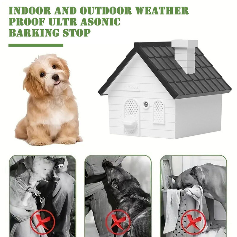 Tappo per corteccia a forma di casa con corda appesa impermeabile Stop Barking Training Tool accessori per animali domestici