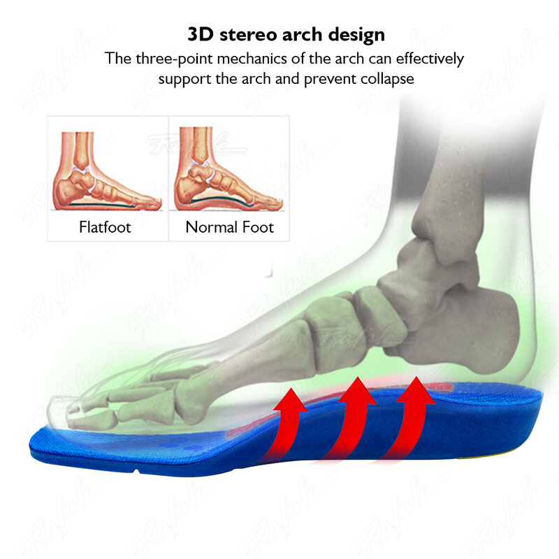 Plantillas ortopédicas para niños, cuidado de los pies para corrección, soporte para arco del pie plano, plantillas para zapatos deportivos