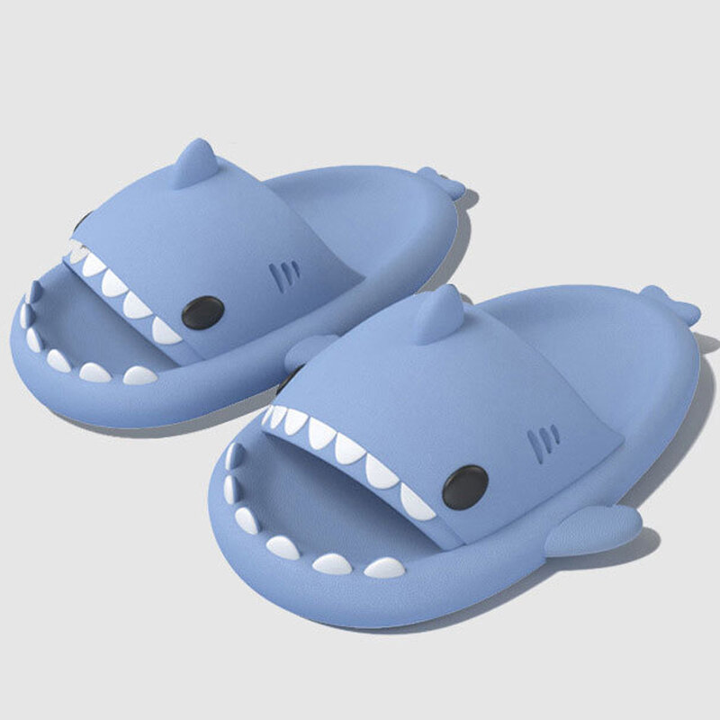 Eyriphy Shark Sandals For Kids Summer Cute Beach Shoes Children Fashion Casual Home Slides Flat Soft Sole Cozy Cartoon Slippers