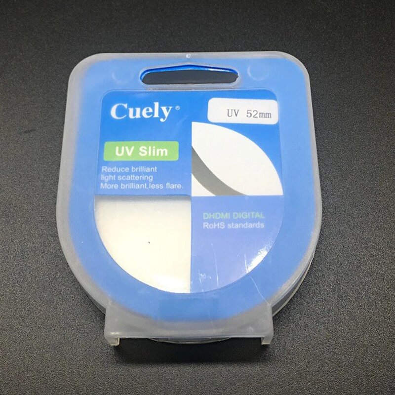 Protector de lente de filtro UV Haze 52mm para lente de cámara DSLR/SLR/DC/DV, a prueba de polvo, humedad, a prueba de arañazos