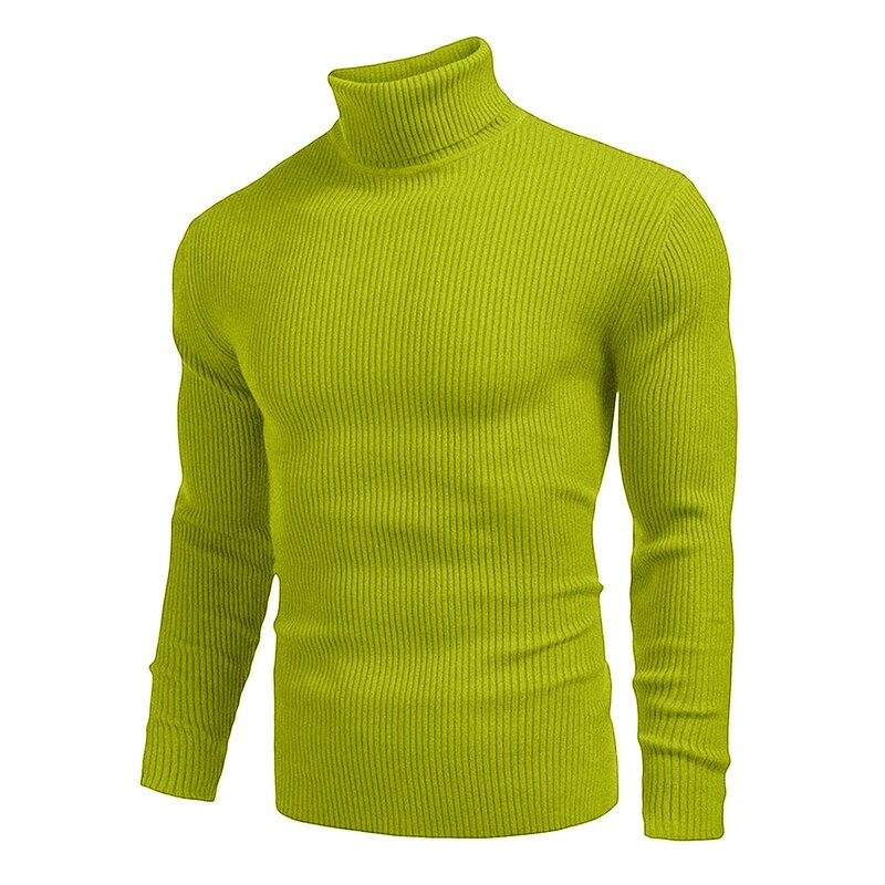 Suéter de lana de punto para hombre, Jersey cálido de manga larga, Tops de alta calidad, ropa de otoño e invierno