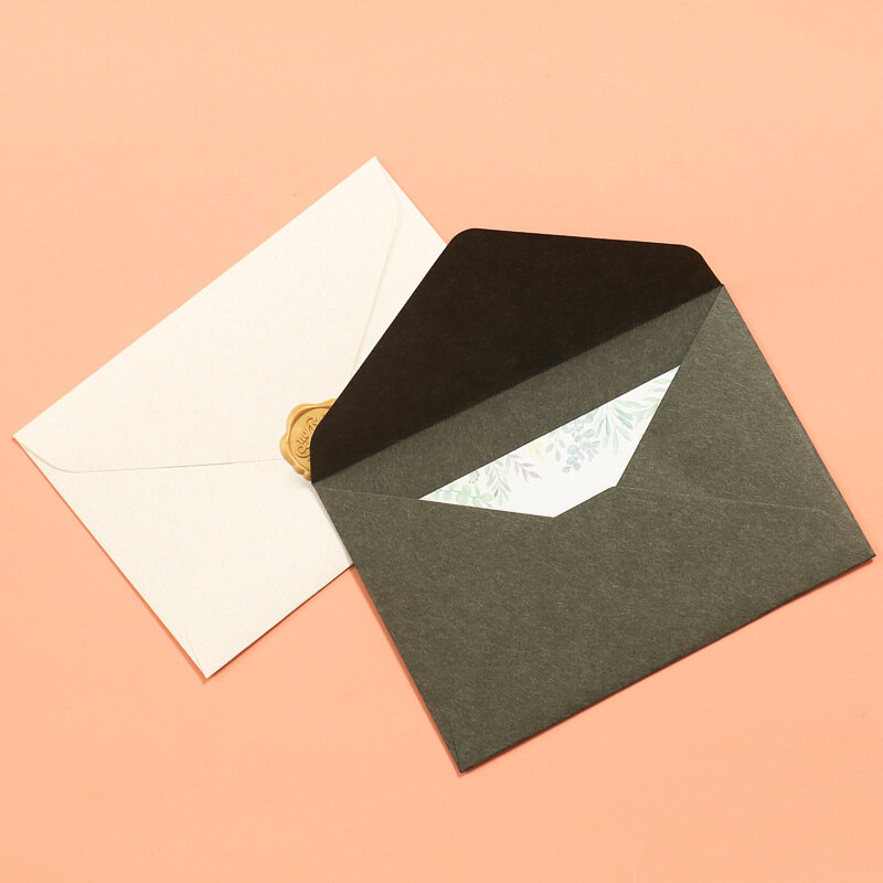50ピース/ロット封筒紙小さなビジネス用品スタイルのポストカード抽出物結婚式の招待状用のパーソナライズされた文房具