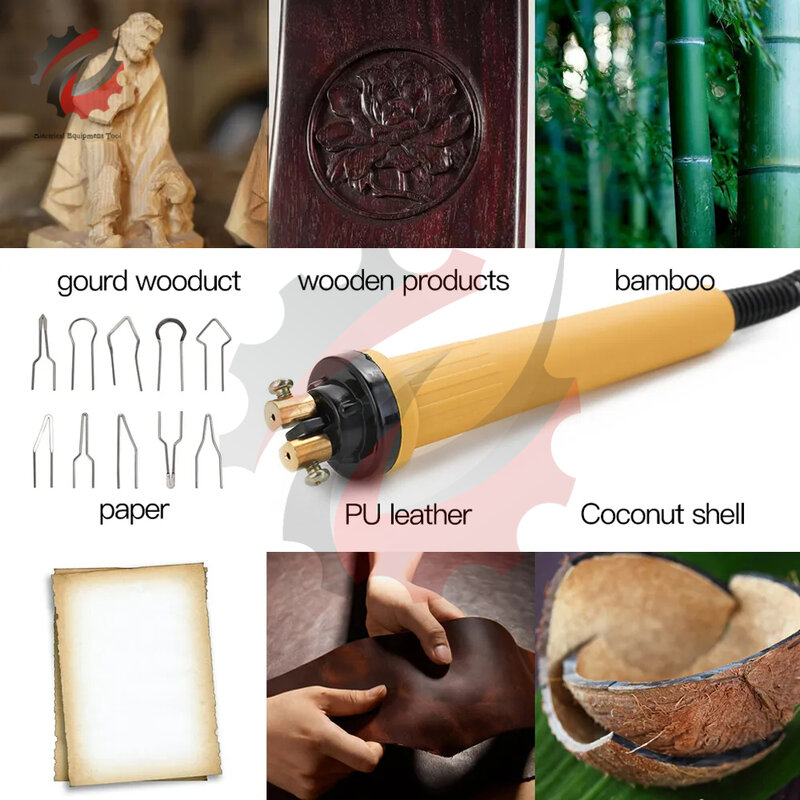 Br￻leur ￠ bois stylo ￠ jet d'encre machine ￠ peindre temp￩rature r￩glable machine ￠ peindre palan en cuir chauffage / refroidissement rapide