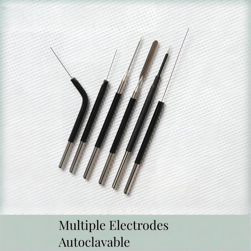 Elettrodo per elettrocauterizzazione elettrodo per punta dermica con spatola riutilizzabile