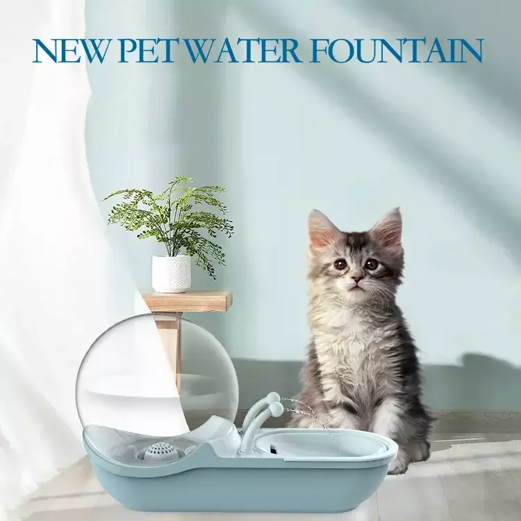 Dispensador de agua automático con forma de caracol para mascotas, fuente de gran capacidad para gatos, color OEM, venta al por mayor