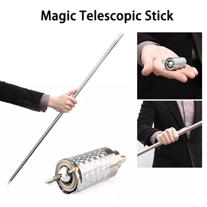 กลางแจ้ง EDC โลหะ Magic Telescopic Stick Hollow ปรับ Stick Rod ศิลปะการต่อสู้ Magic กระเป๋ารถ Wand Elastic Stick