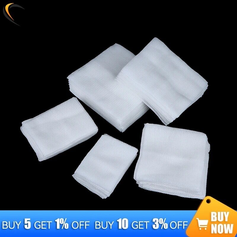 10Pcs/Pack  8 Layer Medical Absorbent Gauze Pad Wound Dressing Sterile Gauze Block First Aid Kit Gauze Pad Wound Care Supplies