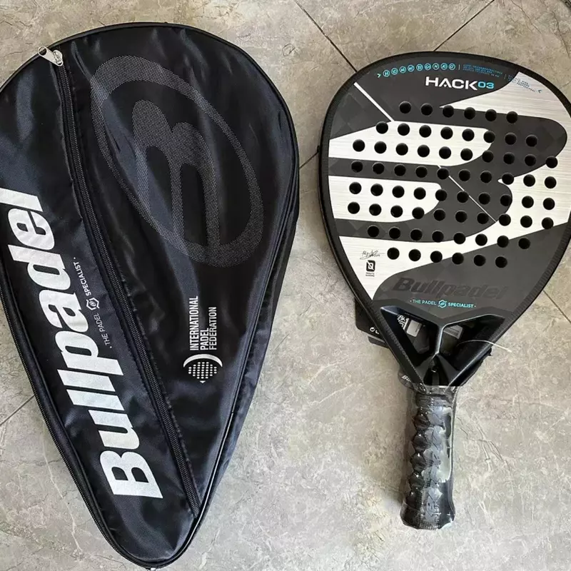 Raqueta de tenis de Pádel con bolsa de cubierta, equipo deportivo profesional, fibra de carbono de cara suave, paleta de cara de EVA suave, raqueta de tenis