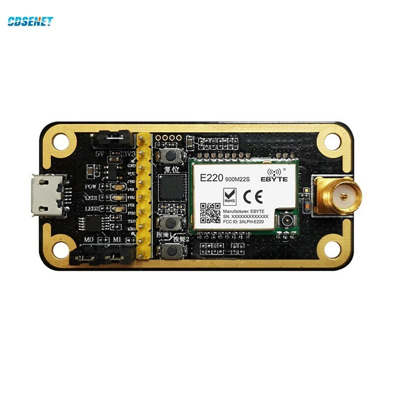 Kit de evaluación de desarrollo de placa de prueba Lora de 868MHz y 915MHz para interfaz USB de E220-900M22S con antena CDSENET E220-900MBL-01
