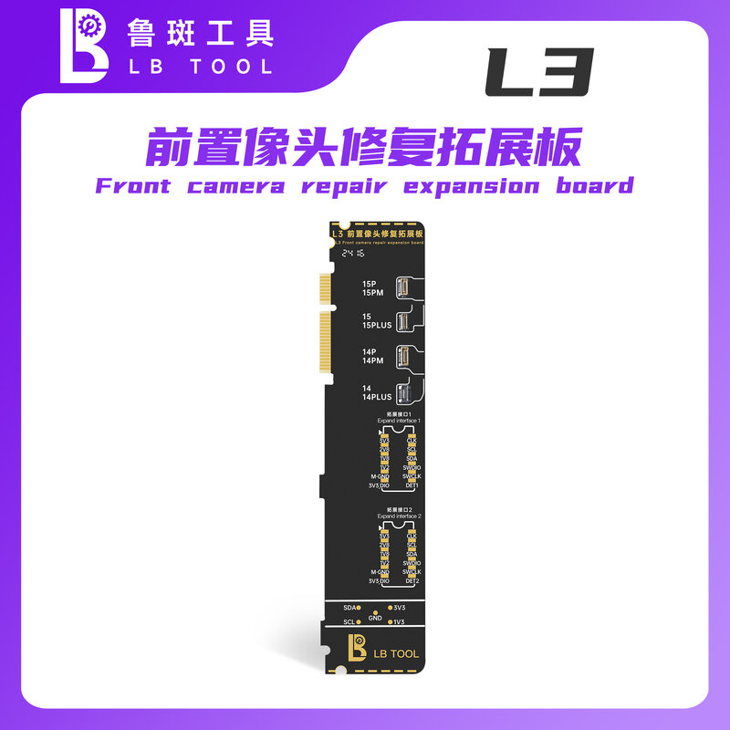Luban-L3 Front Camera Reparar Cabo FPC, Substituição De Reparação De Solda, Host Cable Set Tool, 14, 15 Pro Max