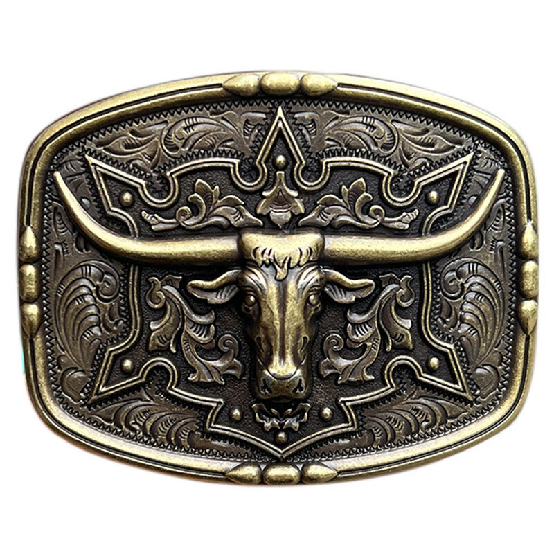 Cheapify Dropshipping Rodeo Bull Head Belt Buckle for Men Western Cowboy Animal Hebilla Cinturon Hombre