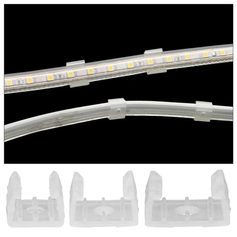 10PCS LED Neon Light Strip Fixing Clip 5V 12V 24V Waterproof Plastic Buckles Flexible Ribbon Tape Accessories