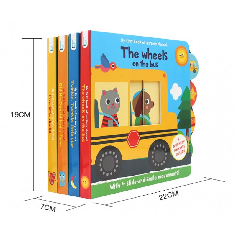 Libro emergente personalizado, montaje de tapa dura, Impresión de libro para niños, tablero de tapa dura