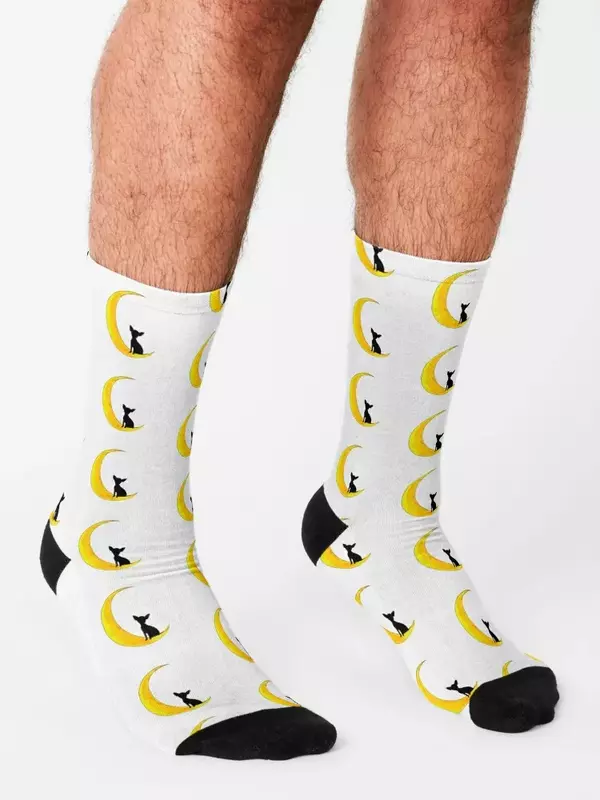 Chihuahua Moon Socks retro with print Socks For Man Women's