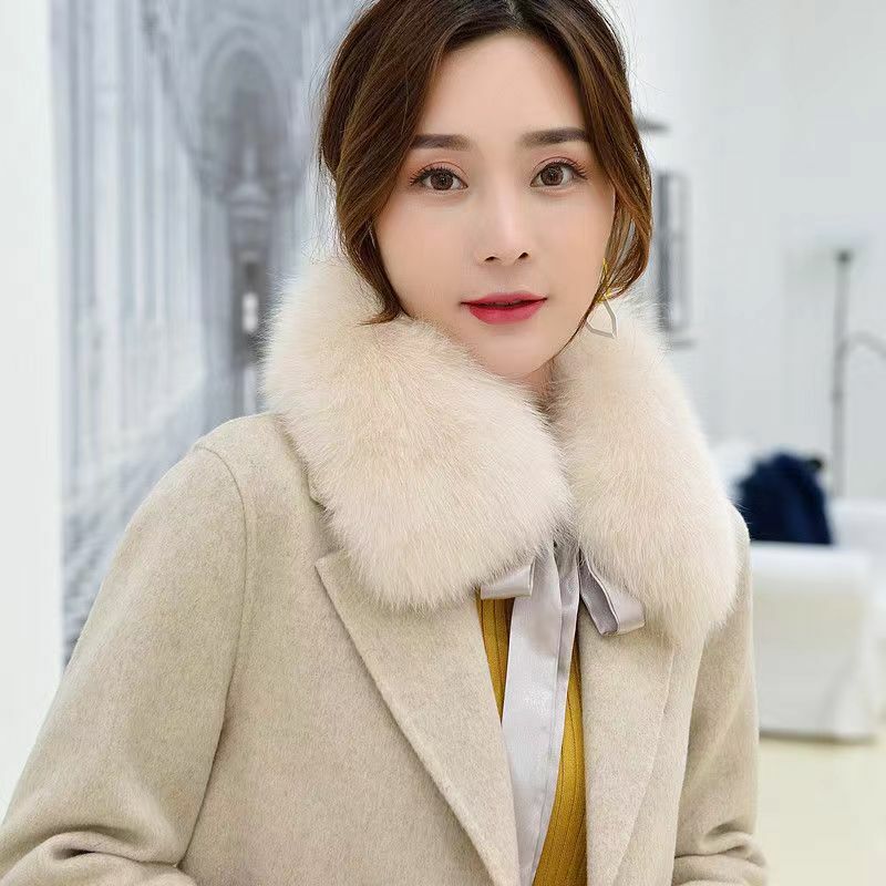 Autumn and winter Chinese traditional series bow imitation rabbit fur women's warm and versatile scarf