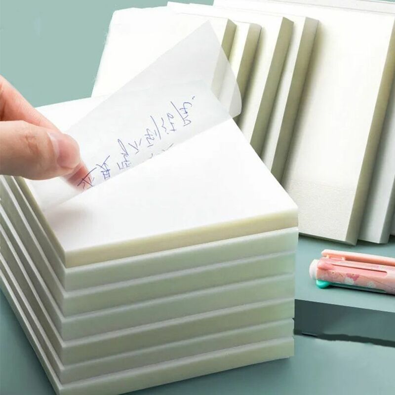 50 folhas pet material transparente notas pegajosas scrapes adesivos pegajoso auto-adesivo simples nota papel impermeável bolso